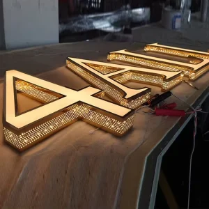 Custom Led Perforated Acrylic Luminous Character Sign Business Sign Logo Sign Led Illuminated Letters Custom Led Light