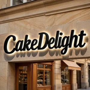 Custom Led Sign for Business Sign Led Letter Sign 3D Backlit Acrylic Signage for Cake Store Logo Led Lighting Signs