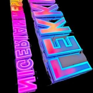 Custom Led Sign for Business Signs RGB Full color Dynamic Light Frontlit Logo Shop Signage Outdoor 3D Led Illuminated Letters