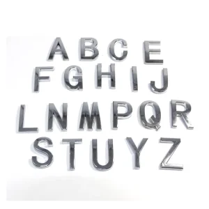 Custom Letter Auto Logo Badge Car Emblems Shiny Chrome Bumper Stickers Custom Color Waterproof Self-adhesive