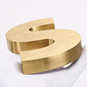Custom Letter Decor Stainless Steel 3D Design Metal Logo Gold Mirror Metal Letter Custom Metal Logo 3D Wall Sign