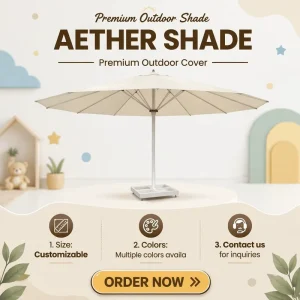 Custom Letter Printed Parasol Tent Matching Canopy for Exhibition Temporary Commercial Sun Cover