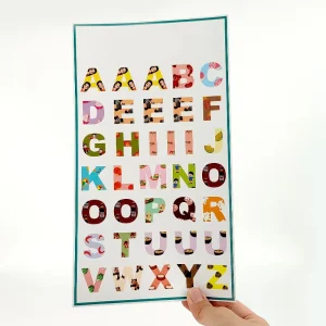 Custom Letter Sticker Sheet Print A4 Adhesive Logo Kiss Cut Alphabet Stickers