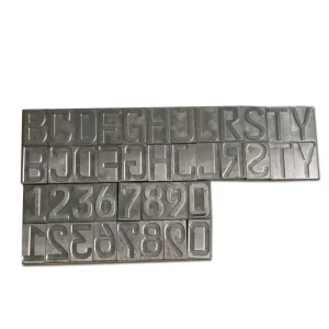 Custom License Plate Mold Letter and Number Die for Car Plate Embossing Machine