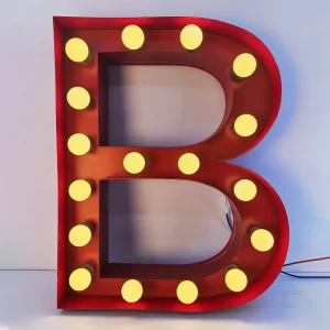 Custom Light Bulb Letter Illuminated Bulbs Sign Led Lighted Letters Perforated Signs for Business Shop