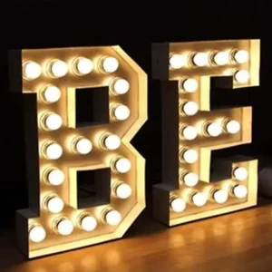 Custom Light up Marquee Number LED Bulb Light up Letters Metal Marquee Letters for Wedding Birthday Party