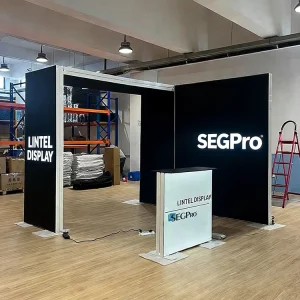 Custom Lightbox Trade Show Booth Modular Backlit LED Fabric Display Exhibition Stand Aluminum Frame Portable