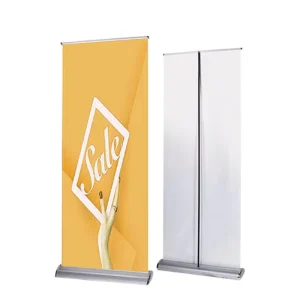 Custom Lightweight Adjustable Portable Retractable Roll Banner Stand 85*200cm Aluminum Display for Trade Shows Exhibitions