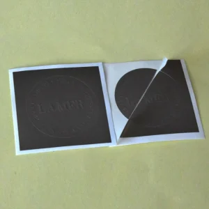 Custom Logo 3D Embossed Self Adhesive Waterproof Matte Textured Label Paper Boxes Seal Stickers Use Candles Crafts Photo Frames