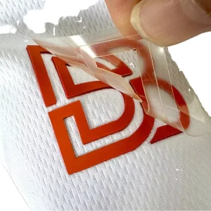 Custom Logo 3D Waterproof Silicone Iron On Patches Heat Transfer One Color Thick Label Soft Hot Stamping Fabric Chest Label for