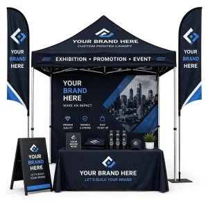 Custom Logo Advertising Tent Pop up Canopy Gazebo with Waterproof and Fireproof Oxford Fabric for Event Marketing Promotion