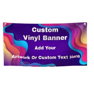 Custom Logo Advertising Vinyl Banner Signs Full Color Digital Printing Weather Resistant Wall Hanging for Walk Run Events