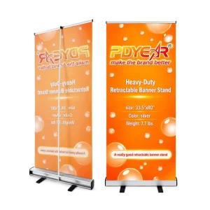 Custom Logo Aluminum Roll Up Banner Stand Advertising Retractable Pull Up Display For Trade Show Exhibition Indoor Event Market