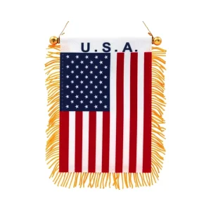 Custom Logo American Exchange Silk Flag Fiberglass Hanging Eco Friendly Waterproof Soccer Club Pennant Football Match