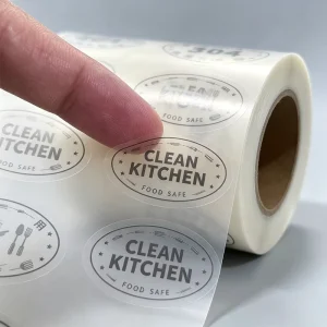 Custom Logo Bakery Label Stickers Roll Waterproof Anti Ultraviolet Strong Stickiness Vinyl Circle Sealing Labels