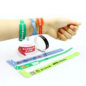 Custom Logo Bracelet Disposable Plastic PVC Wristband Events