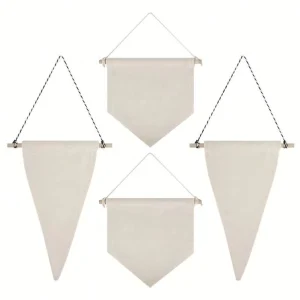 Custom Logo Canvas Pennant Banner Flag Cloth Wall Decoration Advertising Display of Any Size Custom Blank Flag