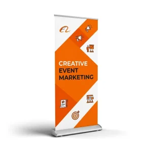 Custom Logo Custom Size Orange Mesh PVC Waterproof Retractable Portable Reusable CMYK Color Fast Delivery Creative Event Banner