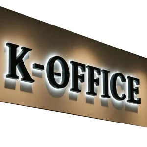Custom Logo Design 3D LED Backlit Channel Letters Stainless Steel Metal Signage for Professional Shop Name Board