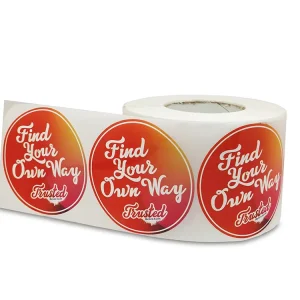 Custom Logo Design Self Adhesive Waterproof Synthetic Paper Sticker, Logo Label Sticker Printing