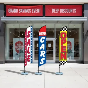 Custom Logo Digital Printed Outdoor Advertising Beach Feather Flag Banner Stand Adjustable