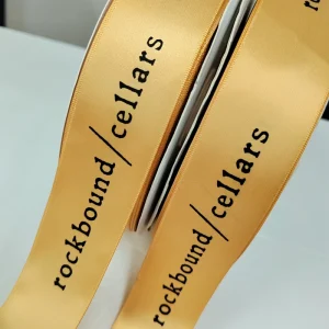 Custom Logo Double-Sided Polyester Satin Ribbon Single Face Style for Gift Decorative Purposes Direct Factory Custom Logo Ribbon