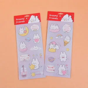 Custom Logo Durable UV Printed Kiss Cut PVC Sticker Sheet Self-Adhesive Waterproof