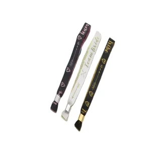 Custom Logo Ecofriendly Woven Fabric Textile Ribbon Wristband for Event Festival Promotion with Slide Lock