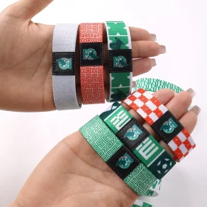 Custom Logo Elastic Wristbands Soft Fabric Promotional Wristband for Brand Campaigns Events and Retail