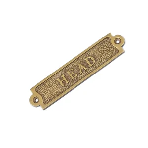 Custom Logo Etched Embossed Antique Brass Metal Tags Brand Name Plate with Two Holes Customizable Size Thickness Business Gift