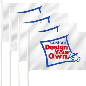 Custom Logo Hanging Flag Digital Printing Polyester Customized Mini Handheld Flags