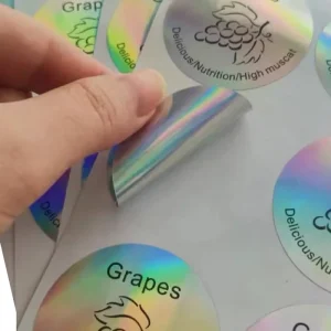 Custom Logo Holographic Advertising Promotion Sticker Sheet Self Adhesive Coated Paper Kiss Cut Stickers Sheet Candle Craft