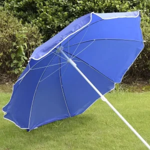 Custom Logo Hotel Made Printing Outdoor Plastic Sun Parasol Beach Umbrella