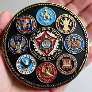 Custom Logo Italian Canada Manufacturer Metal Brass Irish Custom 1.75 Challenge Coin