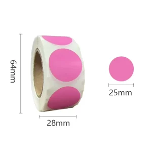 Custom Logo Label Sticker Print 2.5cm 1inch Adhesive Round Thank You Stickers Roll DIY Crafts Packaging Labels