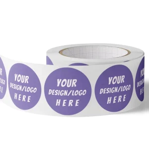Custom Logo Label Sticker Print Adhesive Paper Stickers Roll Packaging Labels Custom Stickers CMYK Printing Cold Stamping Shape