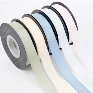 Custom Logo Lanyard Roll Polyester Blank Solid Color Printed Satin Ribbon for Gift Packing