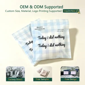Custom Logo Matte Frosted Zipper Pouch Printed Plastic Zip Lock Bag For Cosmetic Small Gift Packaging