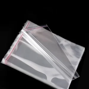 Custom Logo Mini Clear Transparent Jewelry Cellophane Opp Bag Self-Adhesive PE BOPP Plastic Packaging Screen Printing Sealing