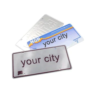 Custom Logo New York City Country Design Aluminum License Plate Decorative Metal Car Front Plate for Advertising