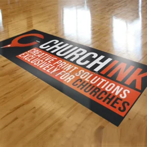 Custom Logo Non slip Waterproof Large Size Self Adhesive UV Printed Glossy Matte Finish Advertising Outdoor Indoor Floor PP