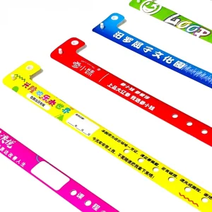Custom Logo One Time Use PE Composite Material Waterproof Promotional Wristbands for Events