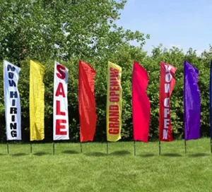 Custom Logo Outdoor Printing Polyester Feather Teardrop Flying Flag Beach Banner for Advertising Sports Events