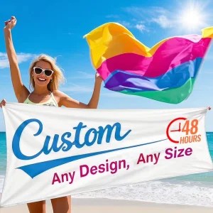 Custom Logo Polyester Digital Printed Flags For All Countries Outdoor Promotional Use