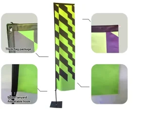 Custom Logo Polyester Outdoor Beach Flag Cloth Pennant for Event Advertising and Display Promotional Feather Flag Banner