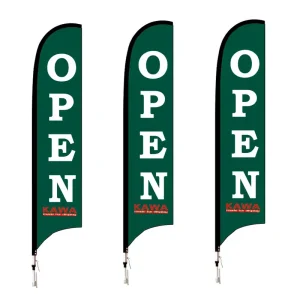 Custom Logo Print Beach Flag Pole Promotional Advertising Teardrop Pennant Fiberglass Outdoor Custom Beach Flag