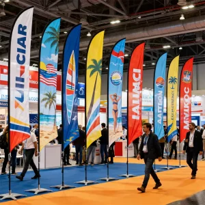 Custom Logo Print Feather Flag Promotional Advertising Teardrop Flag Banner Outdoor Custom Beach Feather Flag