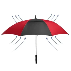Custom Logo Print Promotional Big Semi-Automatic Double Canopy Traditional Sun Rain Parasols Golf Umbrellas