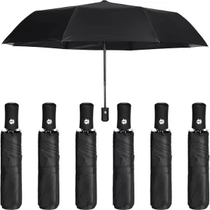 Custom Logo Printed 3-Fold Automatic UV Sun Parasol High Wind Resistant Rain Umbrella Promotional Item