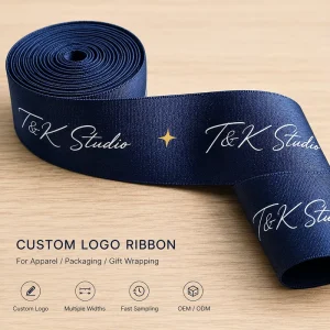 Custom Logo Printed Ribbon Fast Sampling Satin Ribbons for Clothing Packaging Gift Wrapping OEM ODM Service